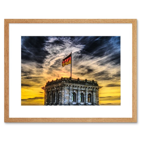 Bundestag Flag Berlin Framed Wall Art Print