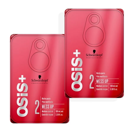 Bundle 2: (2) Schwarzkopf Osis Mess Up Matte Gum Paste 3.38oz
