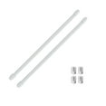 thumbnail image 1 of Evideco Adjustable Nail-Free Cafe Curtain Rods with Adhesive Hooks, 24"-32", White, Set of 2, 1 of 5