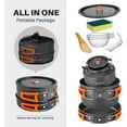 thumbnail image 1 of Bundle - 2 Items 10pcs Camping Cookware and 13pcs Stainless Steel Camping Cookware, 1 of 7