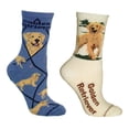 thumbnail image 1 of Bundle 2 Items: Golden Retriever on Blue and on Natural Large Cotton Socks, 1 of 1