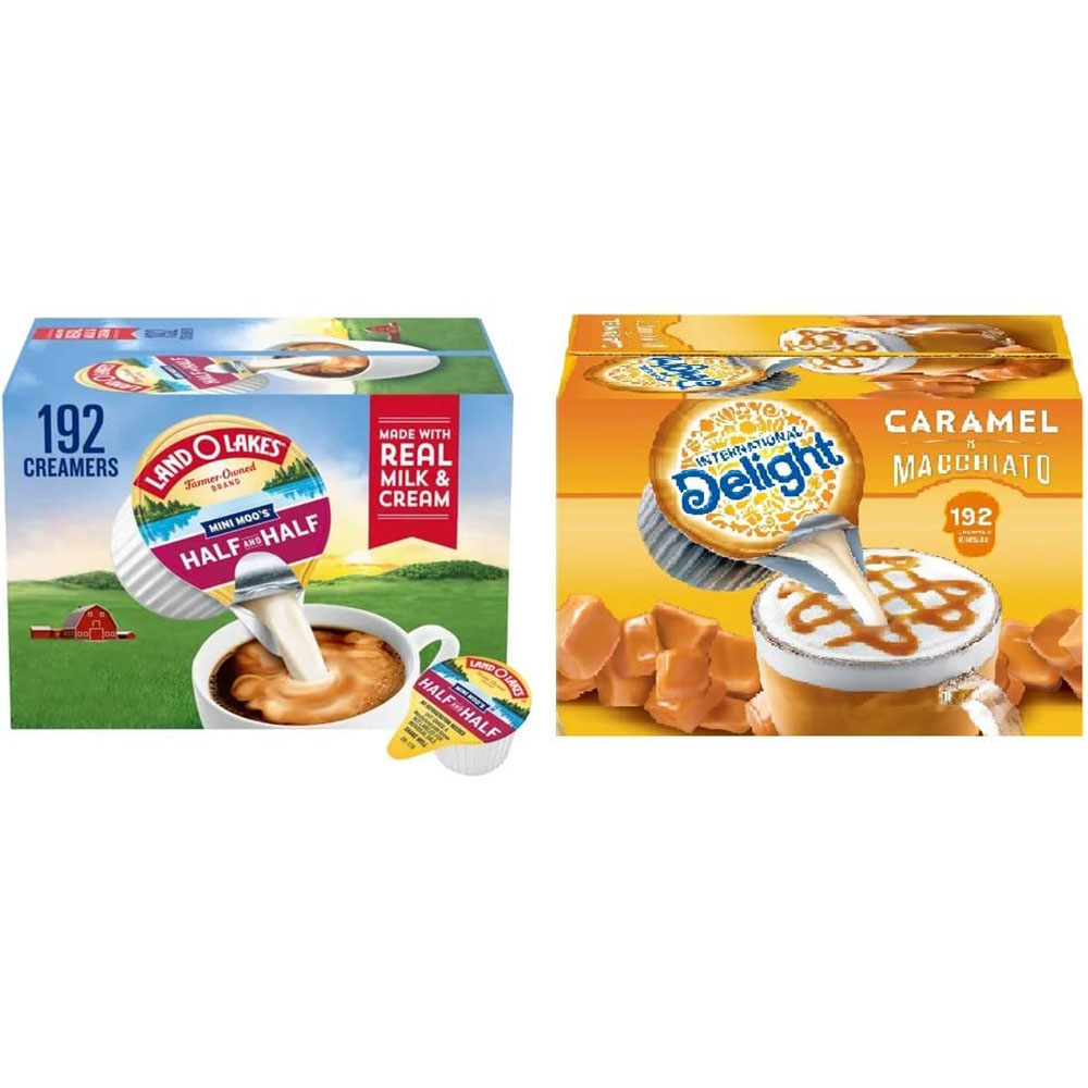 Bundle of 2 Single Serve Coffee Creamer Box (192 Each). International