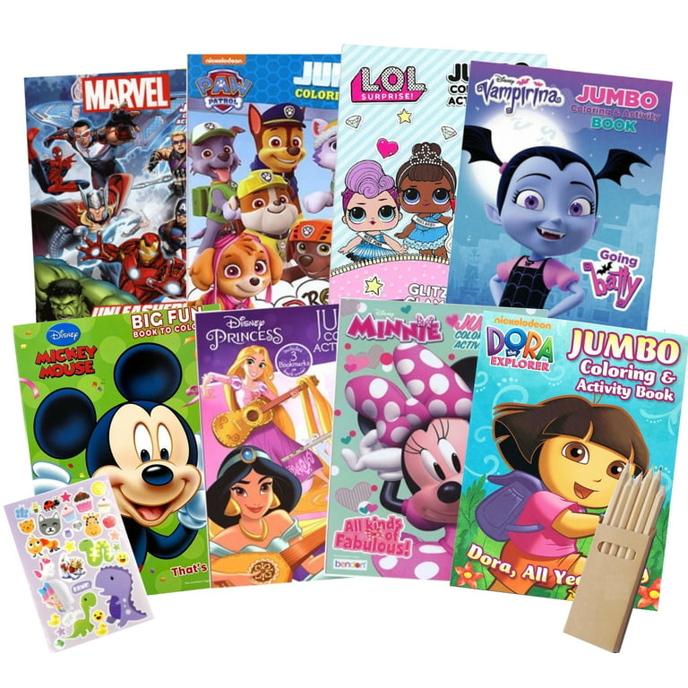 Bundle of 8 Coloring Books for Kids Ages 4-8 Activity books Games