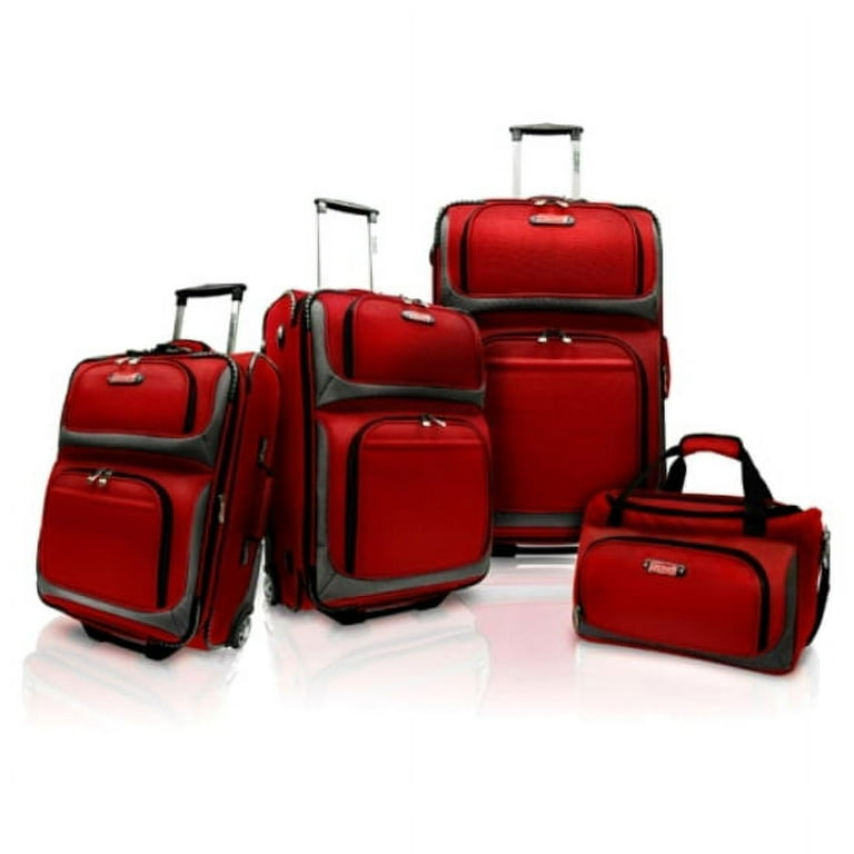 Bundle Coleman Ct9200R Lightweight 4 Piece Luggage Set In Red