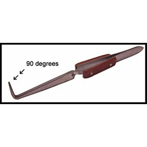 Bundle: Cross Lock Fiber Grip Soldering Tweezers Set - 6.5" Solder Tweezers (Approx. 45-Degree Angle), 6" Solder Tweezers (Ap