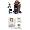 thumbnail image 1 of Bundle of FABREJAY VO405P 0901 4 Gallon Wet/Dry Vac 2.0 Peak HP Shop Vacuum with Nozzles & Brush + FABREJAY Standard Dust Bag 4 Gallon Genuine FABREJAY Part 3pcs per Pack for Replacement, 1 of 1