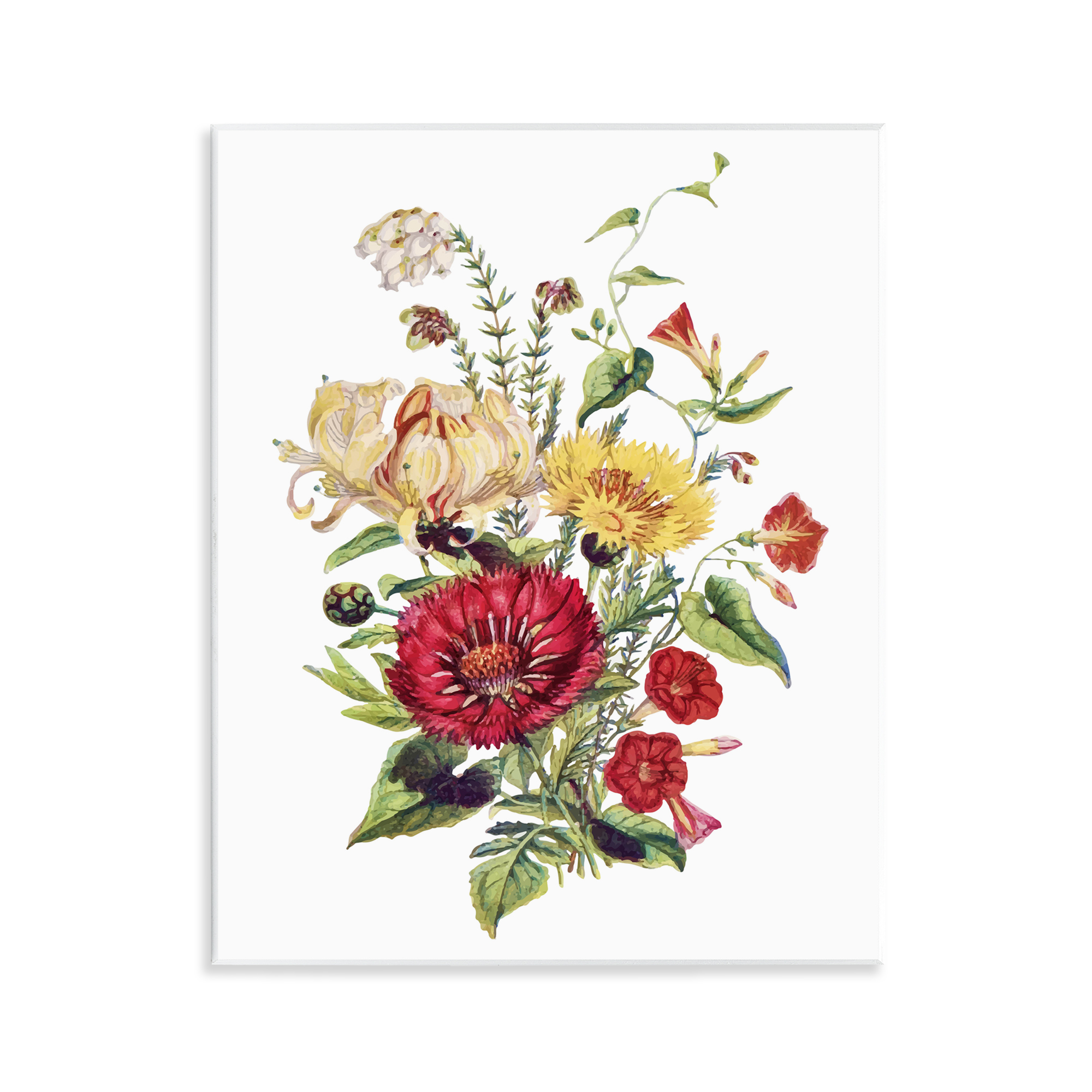 Bundle Of Wild Florals Wall Plaque Art, design by Lettered and Lined