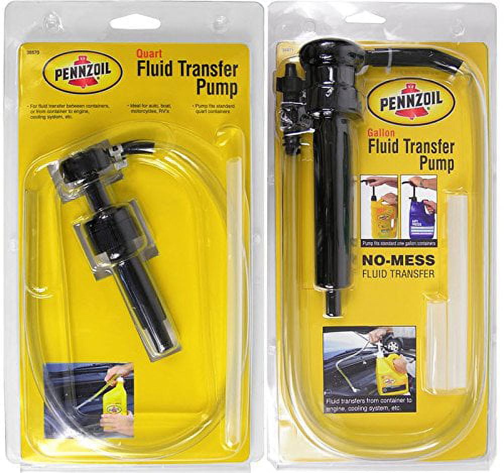 Bundle Set of Pennzoil Quart & Gallon Fluid Transfer Pumps Car Truck