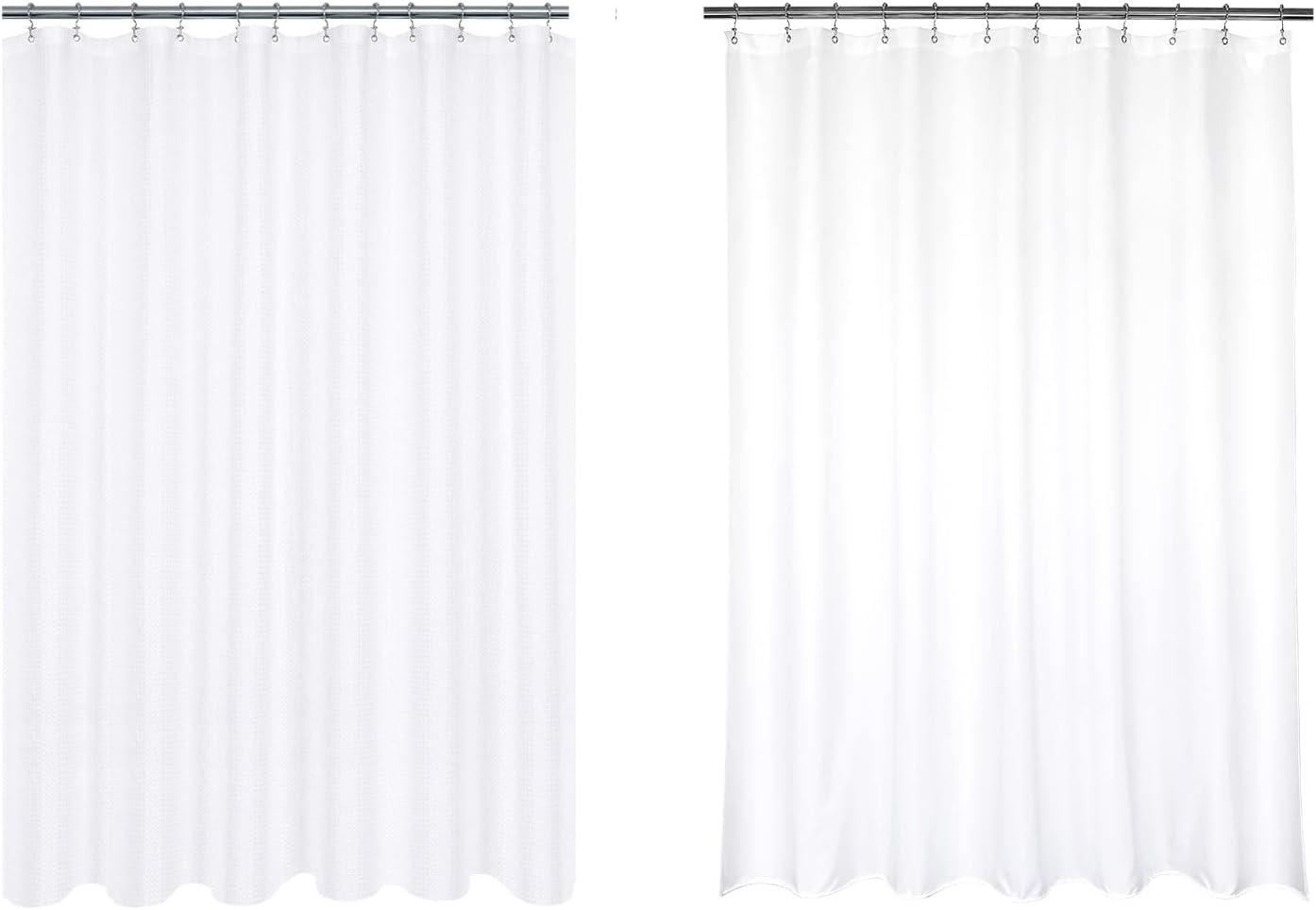 Bundle Set of Shower Curtain and Fabric Shower Liner