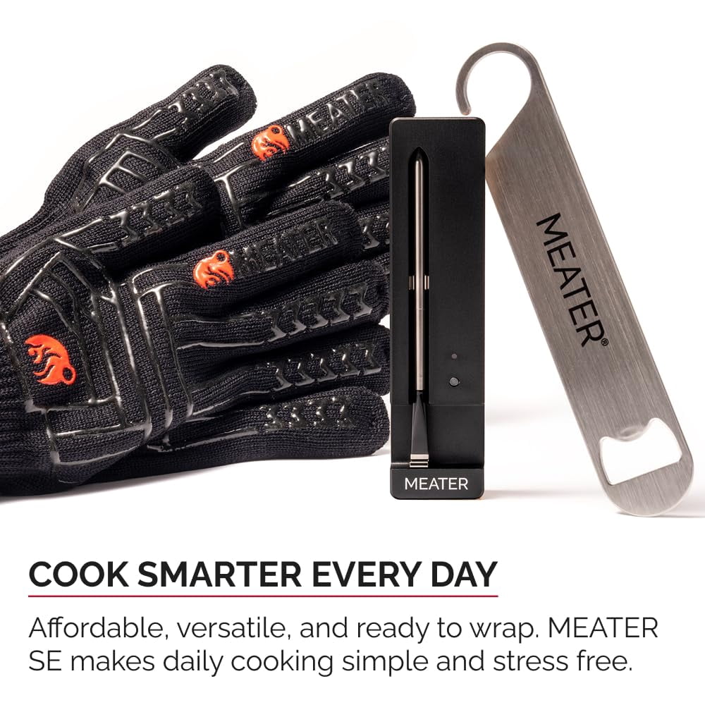 Bundle  Wireless Meat Thermometer with Heat-Resistant Mitts & Bar Blade Opener for Oven Stovetop  Fryer