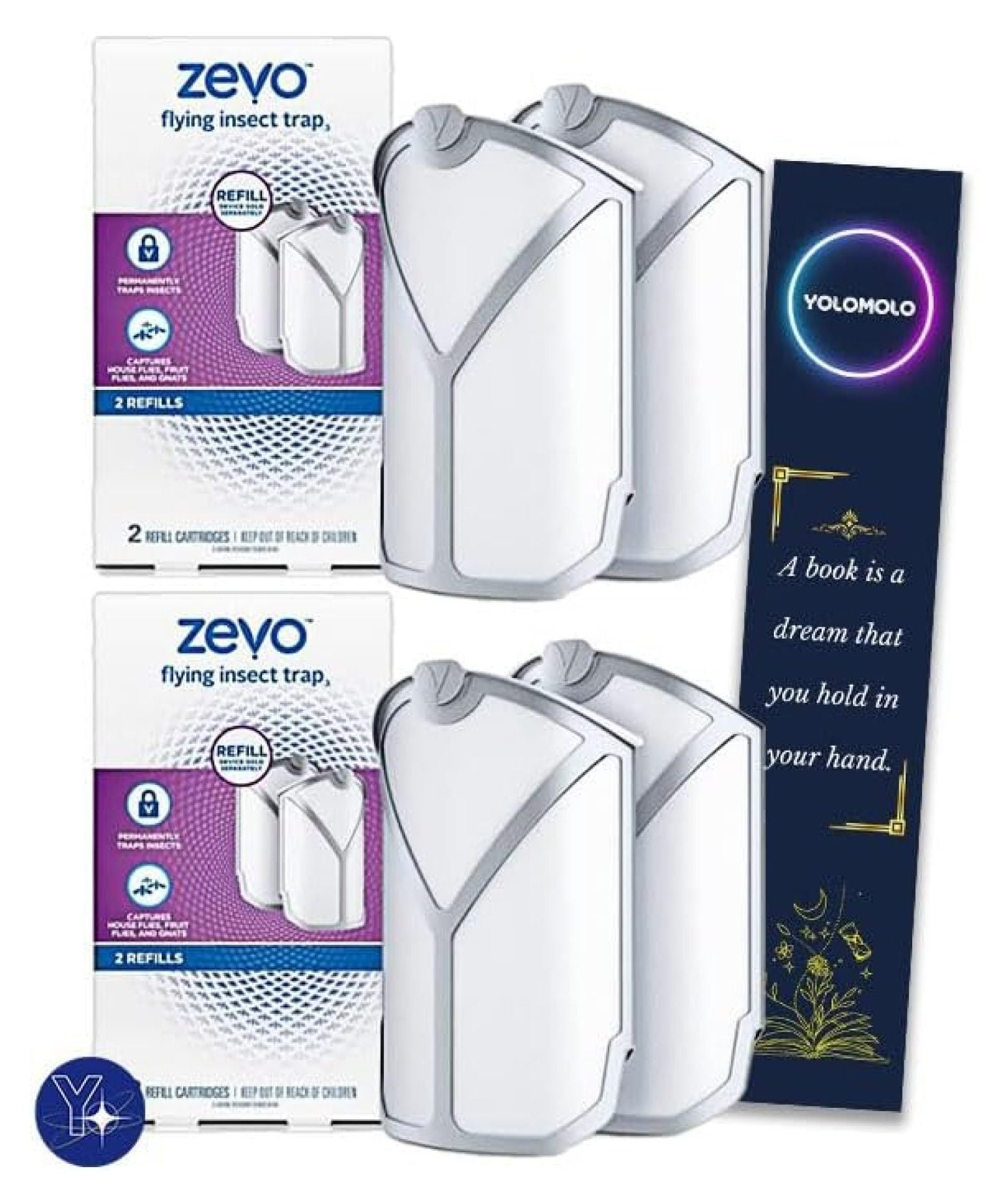 Bundle Zevo Flying Insect Trap Refill Kit NO Device Model 3 2 Pack
