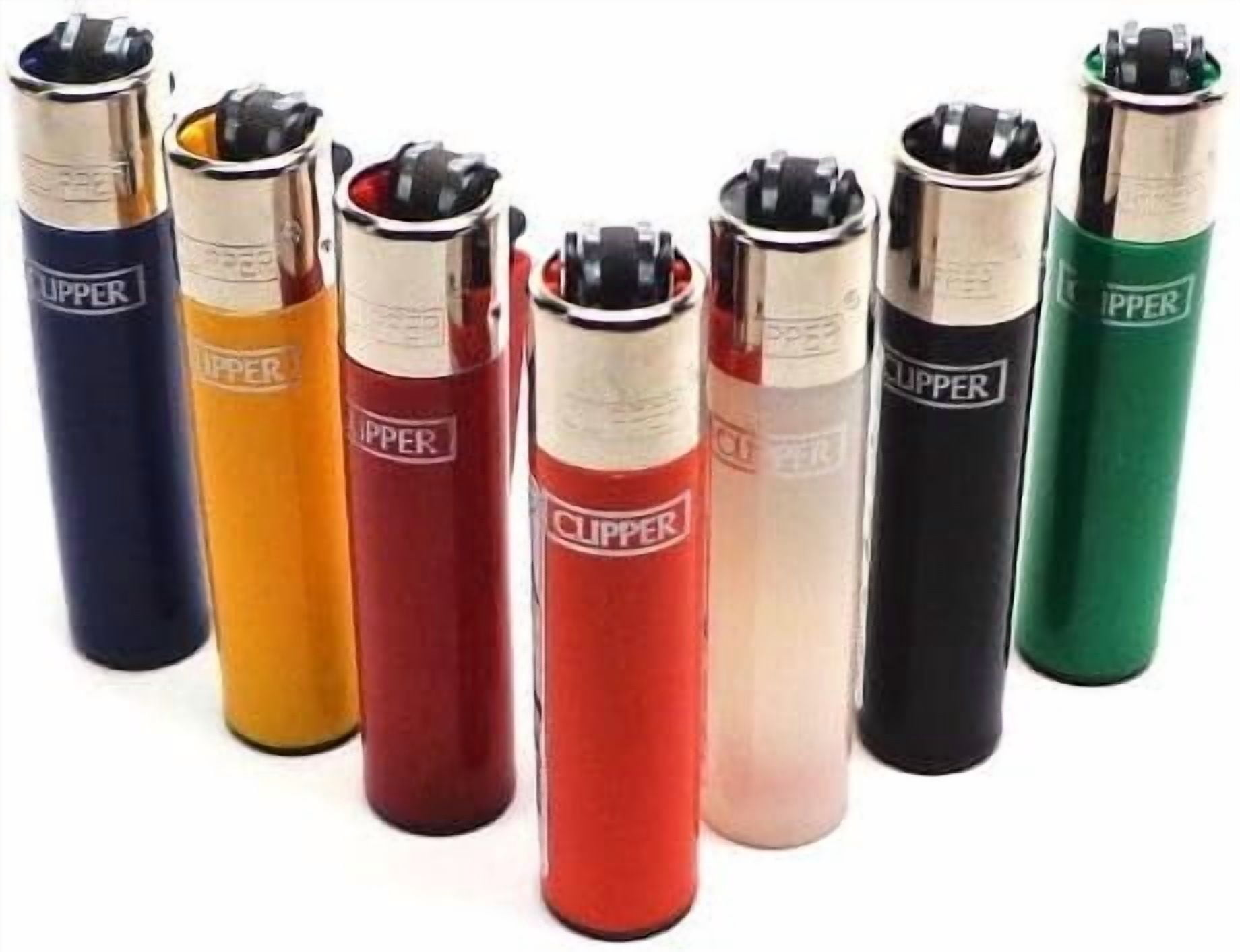Bundle of 12 Original Clipper Lighters - Official Clipper Lighters with Removable Flint Housing - Assorted Colors