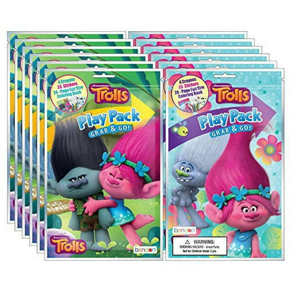 Bundle of 12 Trolls Grab & Go Play Packs
