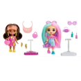 thumbnail image 1 of Bundle of 2 | Barbie Extra Mini Minis Doll - Brunette Doll with Visor and Lightning Bolt Dress + Doll with Two-Tone Pink and Mint Hair + Accessories, 1 of 14