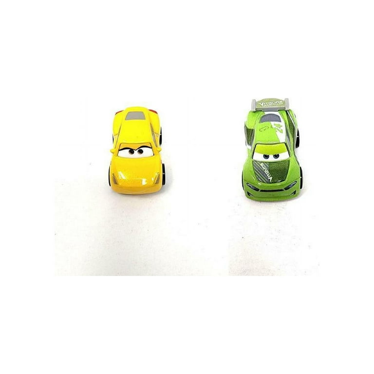 Bundle of 2 Disney and Pixar Cars 2 inch Minis Series 1 Collectible Toy Metal Cars Cruz Ramirez Chase Racelott