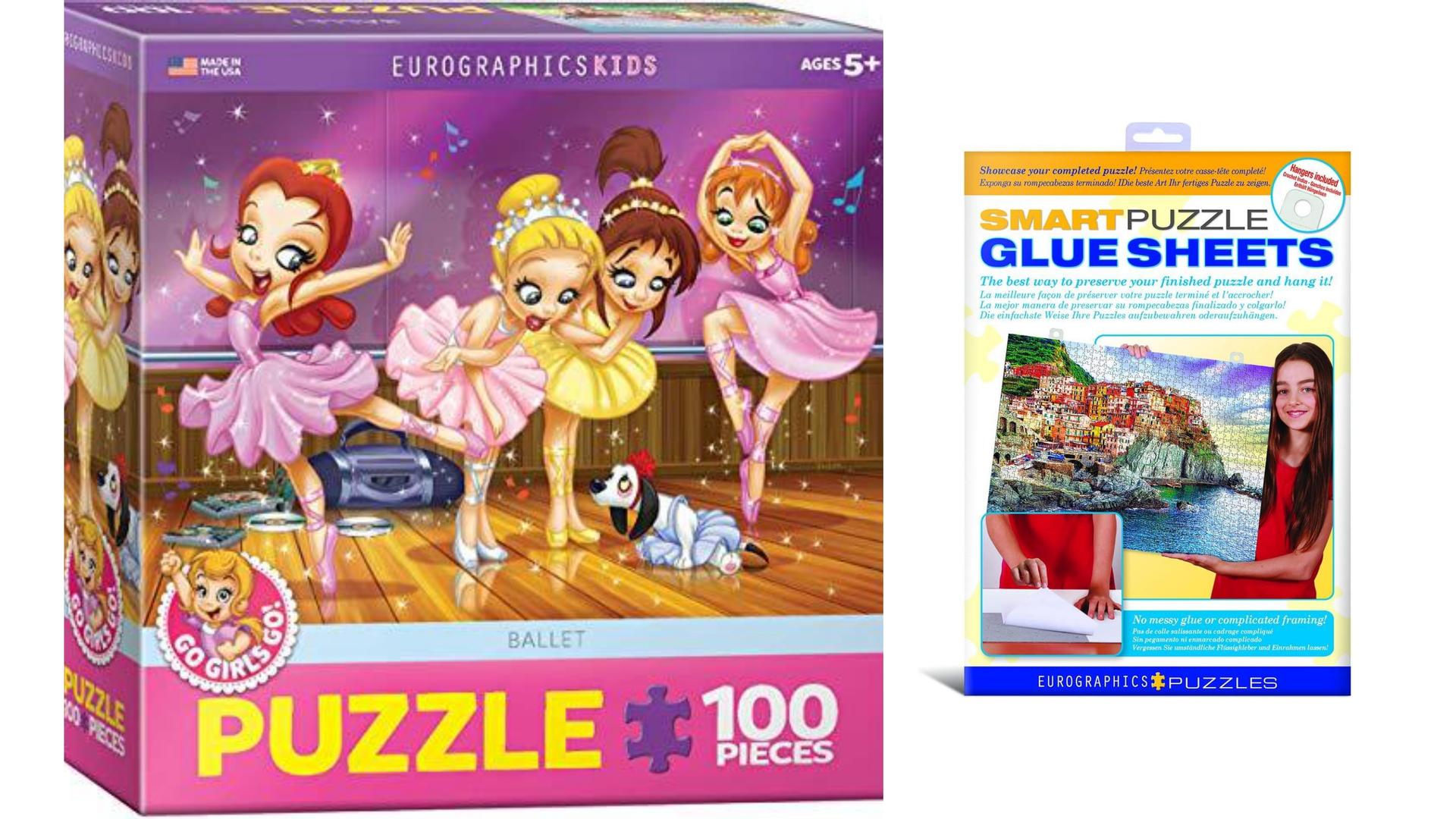 Bundle of 2 EuroGraphics Ballet Go Girls Go! Puzzle (100Piece