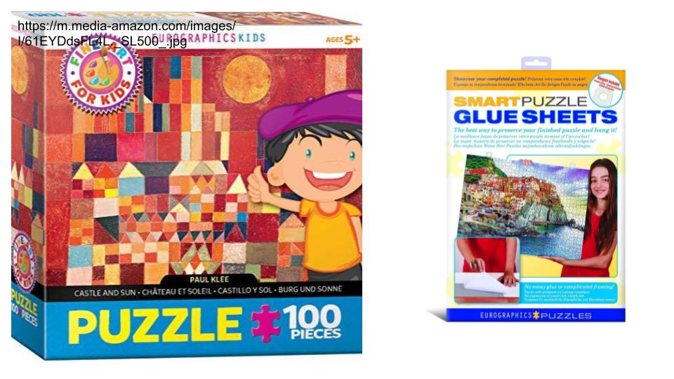 Bundle of 2 Eurographics Castle and Sun by Paul Klee 100Piece Puzzle