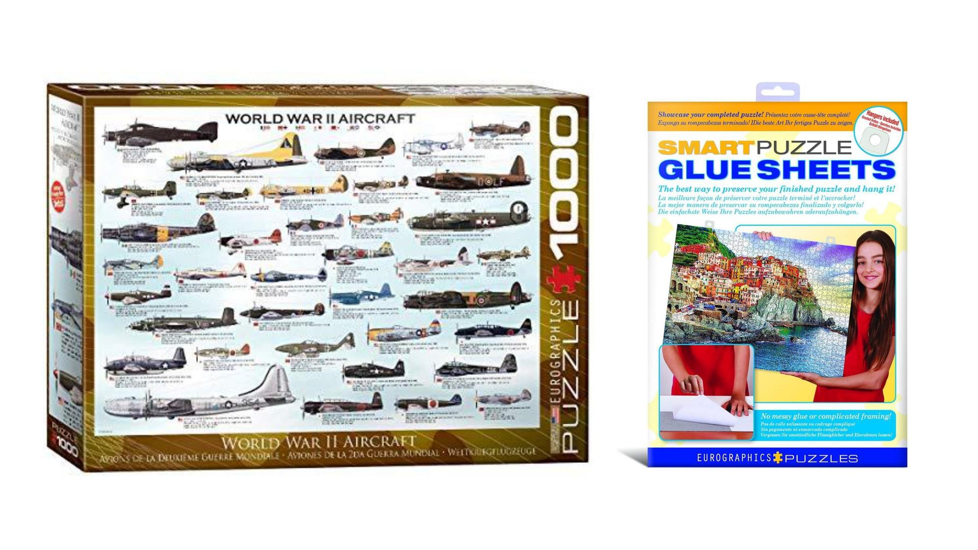 Bundle of 2 Eurographics World War II Jigsaw Puzzle 1,000 pieces