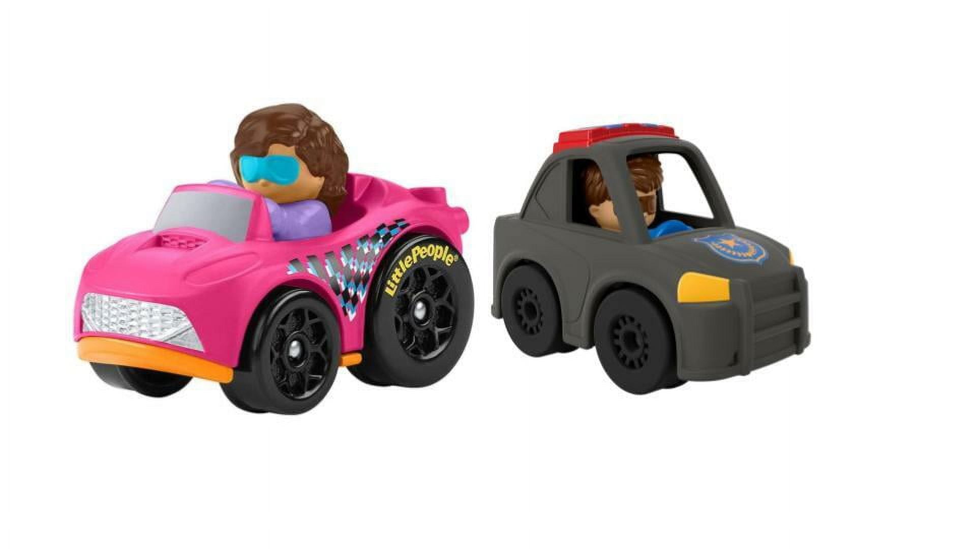 Bundle of 2 |Fisher-Price Little People Wheelies Race Car - (GMJ27 & GTV12)