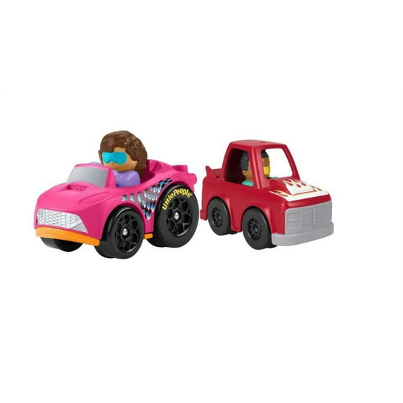 Bundle of 2 |Fisher-Price Little People Wheelies Race Car - (GMJ27 & GWD23)