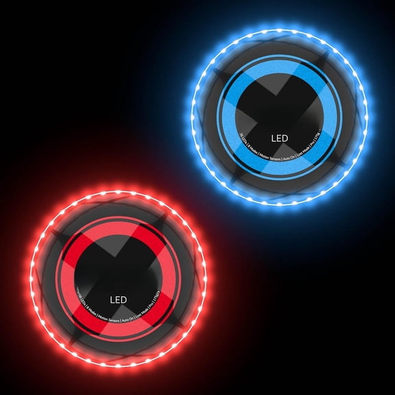 Bundle of 2 - Flying Disc 36 LEDs - Blue + Red