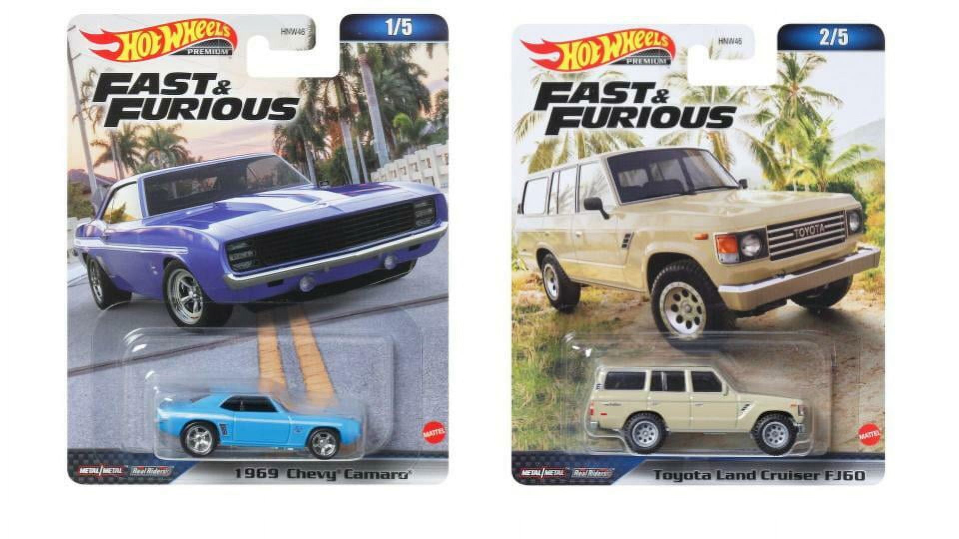 Chevrolet - HOT WHEELS 2台セット Bundle of 2 |Hot Wheels Fast and Furious 1:64 - (1969 Chevy