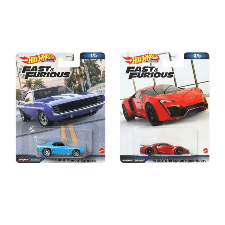 Bundle of 2 |Hot Wheels Fast and Furious 1:64 - (1969 Chevy Camaro
