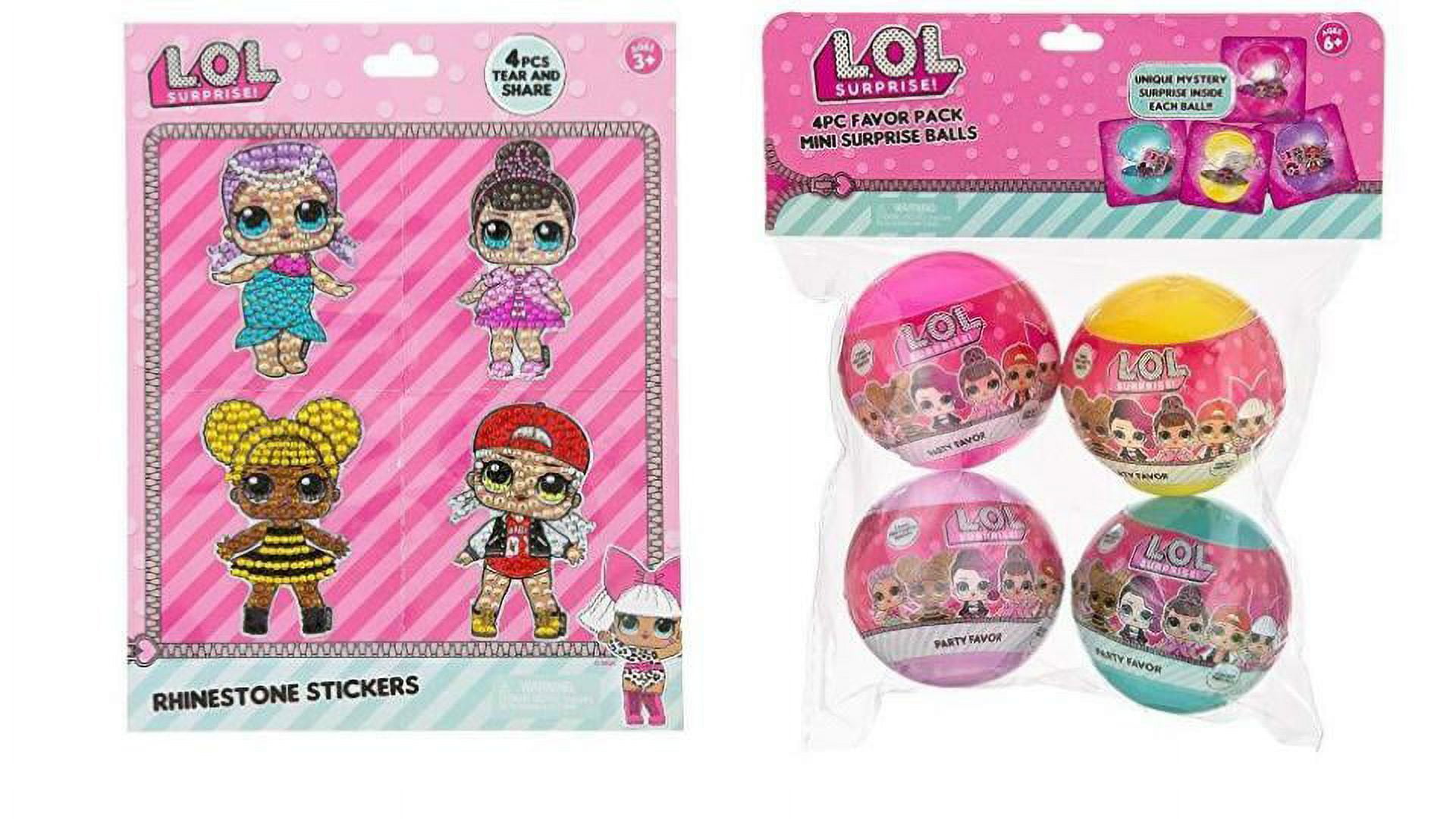  Gift Pink LOL Dolls Set: Beaded 2 Necklaces 2 Bracelets Charm  Pendant for Birthday Gift Party Favors etc : Toys & Games