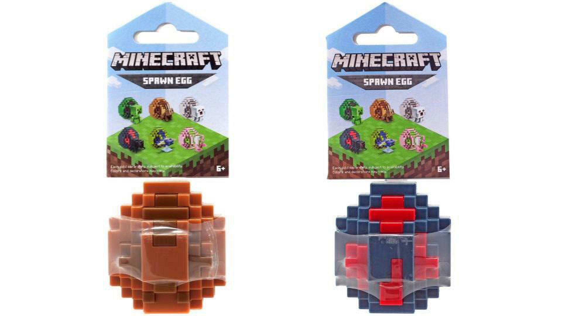 Bundle of 2 - Minecraft Spawn Egg Mini Figure |Brown Rabbit + Black/Red  Spider - Walmart.com