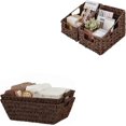 Bundle of 2Pack Wicker Baskets for Organizing & 2Pack Wicker Baskets