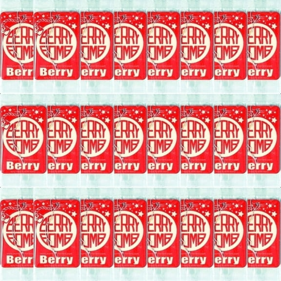 Bundle of 24 Packs - Bomb Fresheners Hanging Car Air Freshener - Berry Scent (1 Pack)