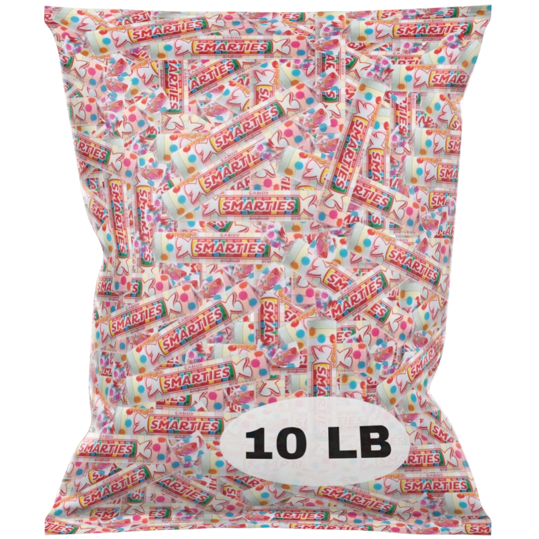 Classic Tart Candy Rolls – 10 Pound Bulk Bag – Assorted Fruity Candy Tabs – Individually Wrapped Party Favor & Pinata Candy