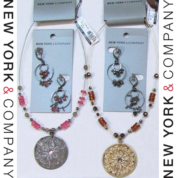 Bundle of 4 New York & Company Necklaces Earrings Wholesale Lot Fashion Jewelry NWT