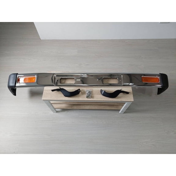 Bundle of Chrome Front Bumper Fit For Toyota 1984-86 Hilux Pickup 2WD