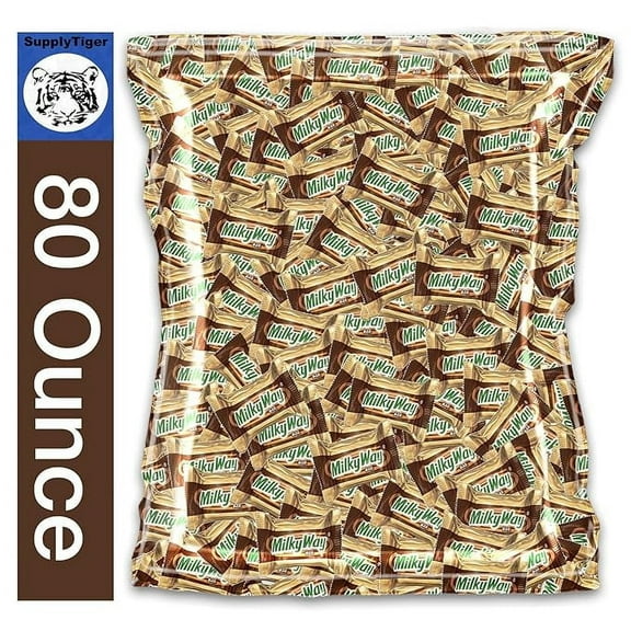 Bundle of Milky Way Minis (80oz) Candy Pack of MilkyWay for Party Bags, Kids Gifts, and Office Snacks