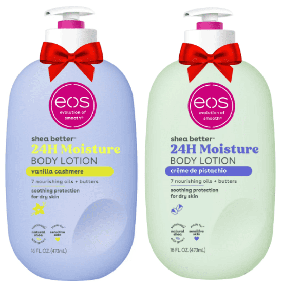 Bundle of eos Shea Butter Lotion, Creme de Pistachio & Vanilla Cashmere, for Dryness 16oz
