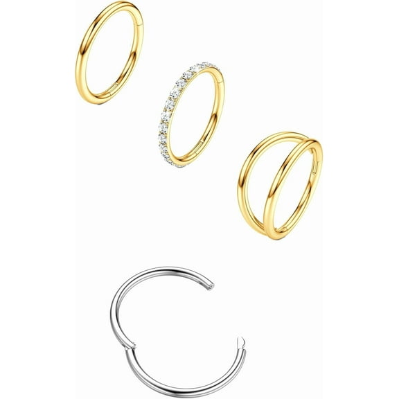 Bundle with 2nd-Gen Locking Nose Ring Hoop
