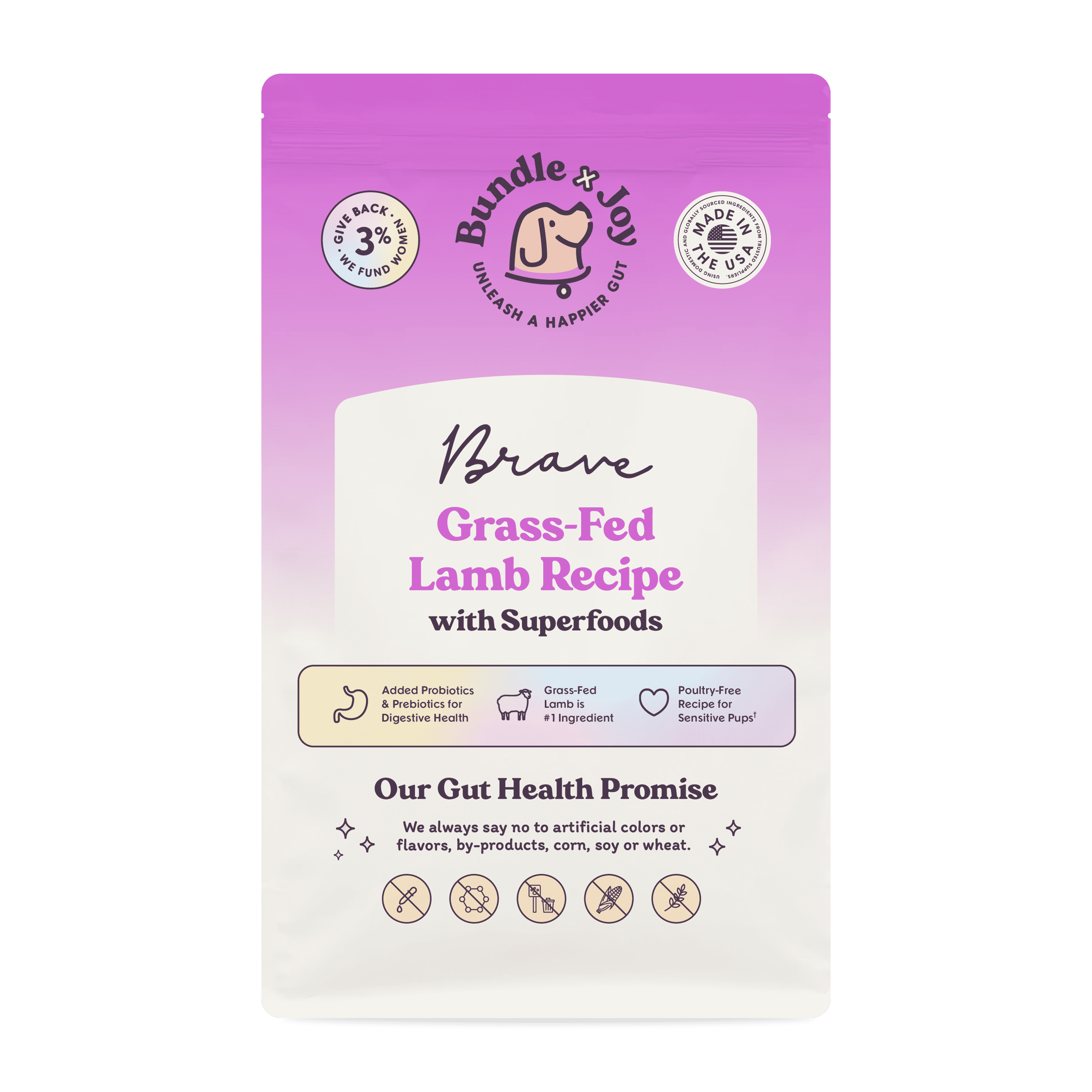 Bundle x Joy Grain-Free Dry Dog Food with New Zealand Lamb, Probiotics ...