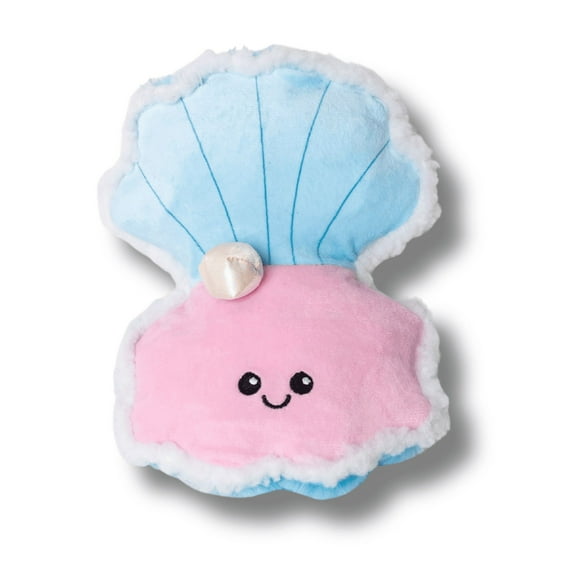 Bundle x Joy Oyster with Pearl Plush for Dogs with Squeaker, Crinkle & Softness for Added Joy