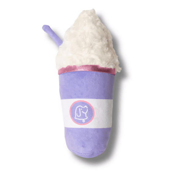 Bundle x Joy Whipped Puppuccino Plush for Dogs with Squeaker, Crinkle & Straw for Added Joy