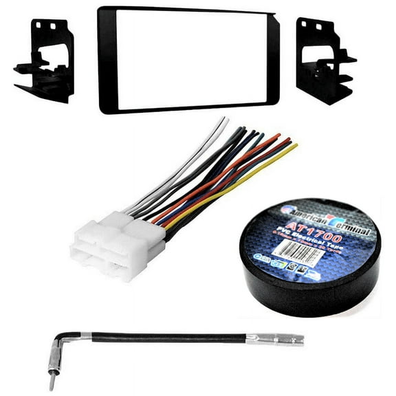 AT Bundle111 Car Stereo Installation Kit Compatible with Cadillac 1999  2000 Escalade In-Dash Mounting Kit Antenna Harness for Double Din Radio Receivers