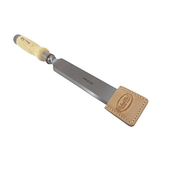 Bundle286/285EG32 1-1/2 Inch Timber Framing Chisel with Beveled Edges and Leather Edge Guard 15-1/2 Inches Overall Length$$Tools & Hardware Other