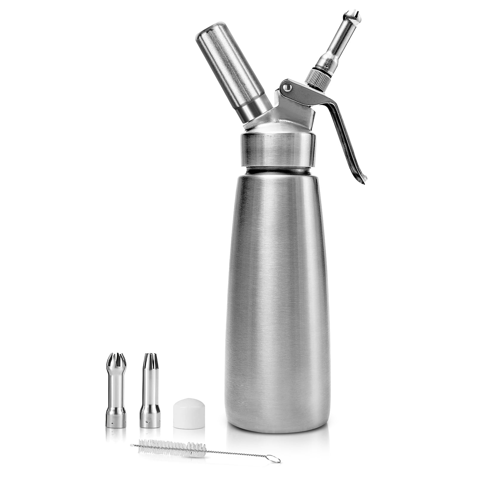 Bundlepro 1 Pack 500 ml Silver Aluminum Cream Whipper, Whipped Cream