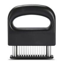 Bundlepro 1 Pack Black Plastic Meat Tenderizer with 48 Stainless Steel Ultra Sharp Needle Blades