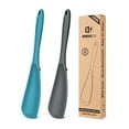 thumbnail image 1 of Bundlepro 2 Pack Silicone Cooking Spoons with Bulge, Multifunction Spatula Spoon Set,Gray+Turquoise, 1 of 6