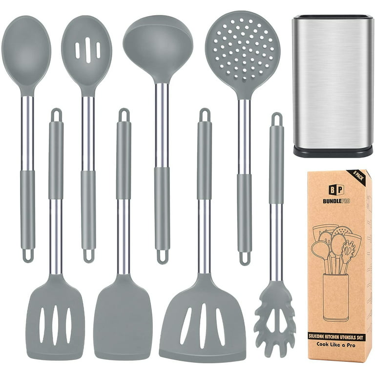 https://i5.walmartimages.com/seo/Bundlepro-8-Pcs-Silicone-Cooking-Utensil-Set-Kitchen-Cookware-with-Stainless-Steel-Handle-Gray_ce7010d5-6675-42ec-b1c4-89398dc97dd9.c57ecb36ca6f23e73e46f1c67660b1d4.jpeg?odnHeight=768&odnWidth=768&odnBg=FFFFFF