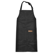 Bundlepro Kitchen Cooking Apron,Adjustable Bib Chef Apron with 2 Pockets for Men Women,Black Stripe