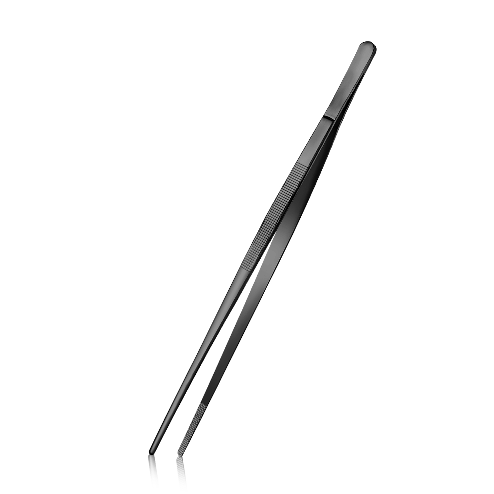Bundlepro Kitchen Fine Tweezers Tongs, 10'' Square Head Stainless Steel