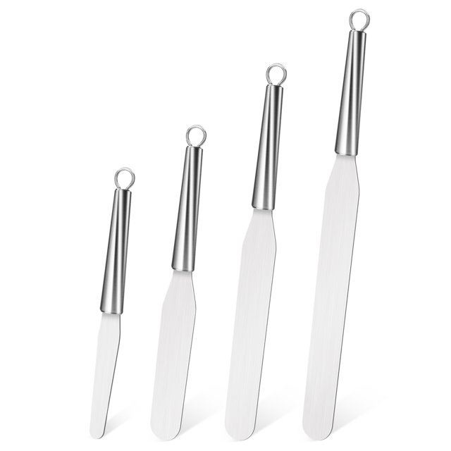 Bundlepro Stainless Steel Icing Spatula,Straight Cake Spatula Set of 4