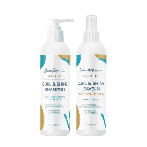 Bundles & Bits Kids Shampoo and Leave-In Conditioner Spray